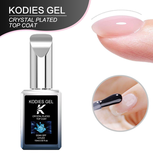 KODIES <span class=keywords><strong>GEL</strong></span> Crystal Glossy <span class=keywords><strong>Gel</strong></span> <span class=keywords><strong>Top</strong></span> <span class=keywords><strong>Coat</strong></span> 15ml Sin limpieza Acabado transparente para esmalte de uñas en <span class=keywords><strong>gel</strong></span> Barniz de alto brillo - Product Image 2