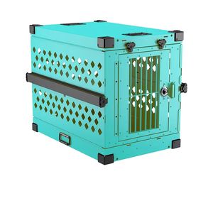 Cage à chien pliable en aluminium à prix d'usine, vente chaude, avec portes sécurisées <span class=keywords><strong>pour</strong></span> camionnette, SUV, véhicule, <span class=keywords><strong>abri</strong></span> extérieur et intérieur - Product Image 3