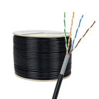 Nuevo cable de red para exteriores MX-STAR 2026, venta directa de fábrica, cat5e ftp 25AWG, 100% cobre, cat5e ftp para exteriores, negro