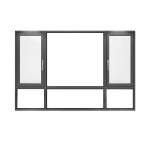 Fenêtre à battant moderne en alliage d'aluminium, best-seller, avec isolation thermique, verre trempé et moustiquaire en acier inoxydable pour maisons résidentielles - Product Image 5