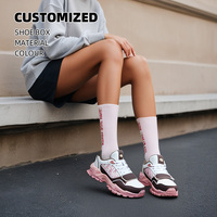 Baskets de sport décontractées unisexe à logo personnalisé, coupe haute, mi-haute ou basse, en maille de lin marron, respirantes et antidérapantes, pour femme et skateboard