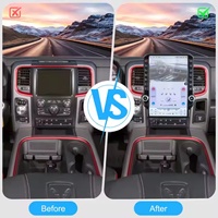 Autoradio multimédia NaviHua avec écran Tesla 14,5 pouces, Android, GPS, Carplay, stéréo pour Dodge Ram 2013-2018