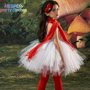 HESPER 2026 Disfraz de Muñeco de Nieve para Niños, Vestido de Tul Blanco con Accesorios para la Cabeza, Ropa Navideña para Niñas - Product Image 3