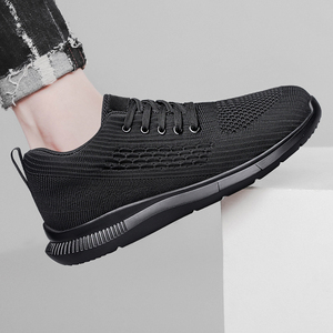 Chaussures de sport pour hommes, augmentant la taille, de haute qualité, légères, respirantes, en tissu tissé, baskets décontractées avec semelle intérieure en PU - Product Image 5