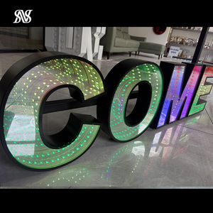 Letrero iluminado con LED, letreros Led modernos, decoración, espejo <span class=keywords><strong>infinito</strong></span>, letras retroiluminadas, tienda de humo, letrero Led personalizado - Product Image 6