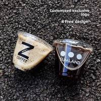 Gobelets transparents en PS/PET à paroi simple de 16 oz - Contenants jetables durables pour boissons froides avec revêtement UV, haute qualité, option de logo personnalisé en gros