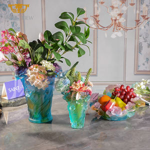 Nuevo diseño de cristal claro de <span class=keywords><strong>pasta</strong></span> de vidrio florero boda centros de mesa - Product Image 5