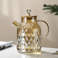 Service de Théière en Verre Borosilicate Haute Qualité avec Bouilloire Rafraîchissante Grande Capacité pour Usage Domestique