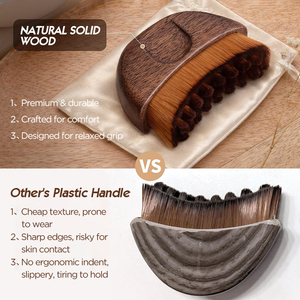Nuevo Cepillo Facial de Madera de Nogal para Drenaje Linfático 2026, Herramienta de Masaje y <span class=keywords><strong>Contorno</strong></span> Facial Gua Sha, Anti-Hinchazón - Product Image 5