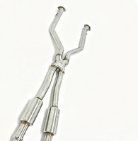 UML pour Lexus pour 5.0L, tuyau en X poli miroir de 1,5 mm d'épaisseur, échappement sport en acier inoxydable 304 avec soupape, silencieux Valvetronic Catback