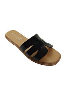<strong>Women's</strong> Leather Flat Slide Sandals Cutout H-band <strong>Slip</strong>-<strong>on</strong> Slippers Black Brown Casual Summer Beach Daily Walking <strong>Shoes</strong> for <strong>Women</strong> - Product Image 5