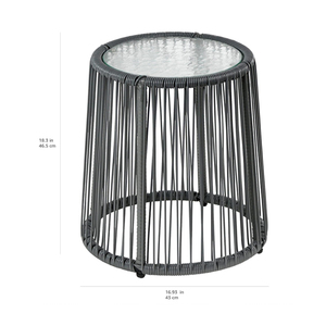 Hiện Đại 3 Pcs 2 Chỗ Ngồi Kim Loại Khung Ngoài Trời Ban Công Giải Trí Mây <span class=keywords><strong>Wicker</strong></span> Ghế Và Bảng Thiết Lập - Product Image 6