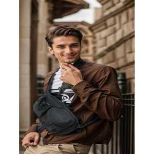 Sac messager pour homme en nylon, bandoulière réglable, taille moyenne, durable, pour usage au bureau, avec boucle décorative - Product Image 4