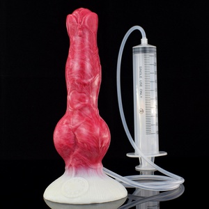 Vibratore a Forma di Pene di Lupo per Masturbazione Maschile e Femminile con Spruzzo d'Acqua HS-5028ZS per Adulti - Product Image 4