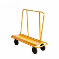 Chariot à main de plate-forme de chariot de camion de quatre roues d'acier inoxydable chariot résistant industriel de cloison sèche