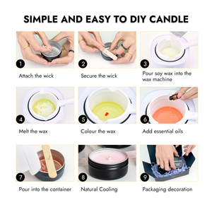 OEM ODM Candle Making <b>Kit</b> with Wax Melter Non-Stick Silicone Pot for Handmade Art Candles - Product Image 5