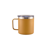 Mug de camping isotherme Stay-Hot avec couvercle à pression pour café, thé et autres boissons, en acier inoxydable, sans BPA, maintient au chaud pendant 6 à 12 heures
