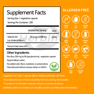 Capsules de Vitamine D3 Haute Puissance 2000 UI pour des Os et des Dents Forts – Soutien OEM, Marque Privée, Logo Personnalisé - Product Image 2