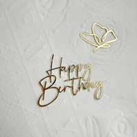 Décoration de gâteau en acrylique pour décorateur de gâteaux, Joyeux Anniversaire Fille Garçon Maman Reine Princesse, Support à gâteau pour la décoration de gâteaux