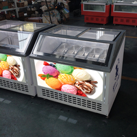 Congélateur commercial, vitrine réfrigérée pour crème glacée, yaourt glacé, réfrigérateur, vitrine, congélateur profond