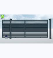 Portail coulissant électrique en aluminium pour jardin, portail extérieur antirouille, design de portail principal, écologique, imperméable, hauteur de 10 pieds