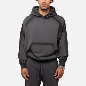 Sudadera con capucha bordada para hombre, de algodón French Terry de alta calidad, estilo vintage, con cremallera, lavado desgastado, personalizada OEM - Product Image 6