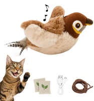Vente en gros usine Nouveaux jouets pour chats interactifs intelligents, avec ailes battantes activées par le toucher, effet d'oiseau, rechargeables USB, pour l'exercice des animaux de compagnie