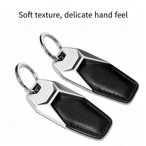 พวงกุญแจหนังแฟชั่น Mecar พวงกุญแจของขวัญสำหรับ BMW Mercedes-Benz Audi VW โลโก้ตามสั่ง - Product Image 2