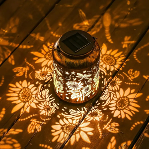 Regalos de Navidad para Mujeres y Mamás, Lámparas Solares con Forma de Girasol, Luces Solares Colgantes Impermeables para Exteriores, Decoración de Jardín - Product Image 4