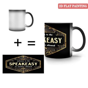 Tasse magique 11oz en céramique noire givrée changeant de couleur à la chaleur pour la maison et la cuisine - Product Image 4