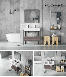 Mueble de Baño con Doble Lavabo de Fábrica Chaozhou, Muebles de Baño con Estantes para Toallas - Product Image 6