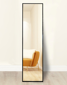 Espejo de pie de cuerpo entero minimalista moderno con marco de aleación de aluminio y metal negro, 4 mm de grosor, <span class=keywords><strong>Kingwin</strong></span>, directo de fábrica - Product Image 5