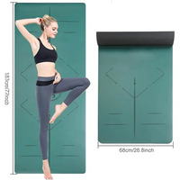 Tapis de yoga extra épais et large, double face, antidérapant, en caoutchouc naturel PU, absorbant les chocs, pour la remise en forme, la danse, hommes et femmes