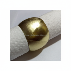 Bagues serviette de table en métal, design, joli anneau, décoration de table, fête de mariage, hôtel, 12 pièces - Product Image 1