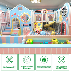New Design Kids Indoor Soft Play Indoor Play Center Children <b>Small</b> Indoor Playground Equipment with <b>Slide</b> Ball Pool Ocean Ball - Product Image 3