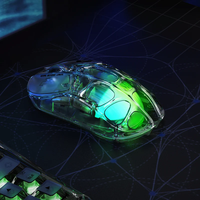 Souris de jeu sans fil GravaStar Mercury X Air Tri-Mode 8KHz PAW3950 32K DPI 56g Open Frame 113Hr GLOWSYNC RGB