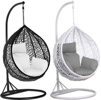 Panier en rotin d'oeufs de jardin extérieur populaire chaises de balançoire suspendues pour la vente en gros