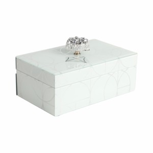 Scatola portaoggetti decorativa moderna con maniglia in cristallo per l'organizzazione di gioielli in casa - Product Image 2
