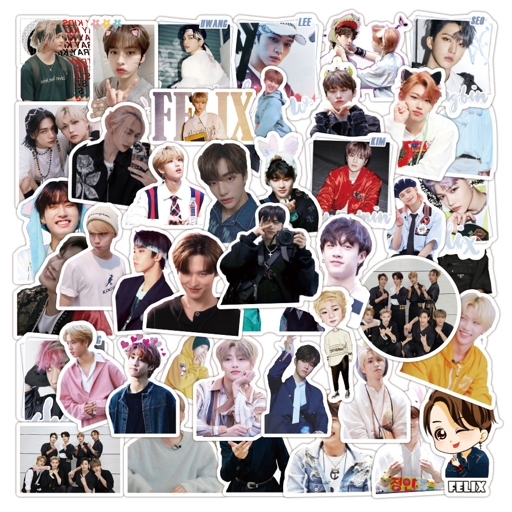 ZY1773C 50Pcs Korea Star Stray Kids Stickers Die Cut Vinyl