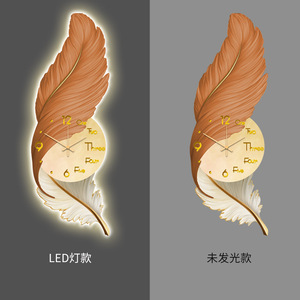Haute qualité créatif plume tenture murale <span class=keywords><strong>art</strong></span> horloge porcelaine <span class=keywords><strong>peinture</strong></span> murale pour la décoration de la chambre - Product Image 5