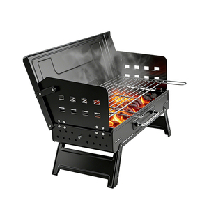 Barbecue au <span class=keywords><strong>charbon</strong></span> de bois portable Pinnovo, pliable, style valise - Barbecue pour le camping en plein air, usage domestique - Product Image 6