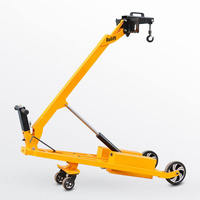 Mini-grue d'atelier portable électrique/manuelle YCMG 300 kg 12V 24V 220V, mini-treuil mobile pour le chargement en atelier, certifiée CE