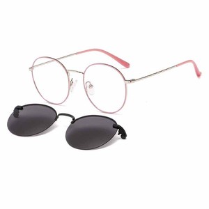 <span class=keywords><strong>Clip</strong></span> de Metal en gafas hombres <span class=keywords><strong>Clip</strong></span> en gafas de sol de las mujeres magnético, gafas de sol de la miopía redonda de Metal - Product Image 3