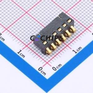 GT-BTP25006-0550A-010A Blade/Spring Contact Battery Connector SMD,P=2.5mm Connector Spring Contact Type 2.5mm 6P Vertical Mount - Product Image 1