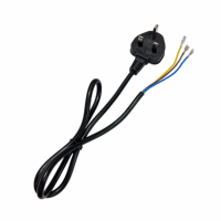 Câble d'extension d'alimentation standard britannique 3 conducteurs, longueur 3m, prise avec fusible 13A (conforme BS1363), câble IEC C13 pour ordinateur portable, bureau, domicile