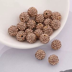 100 perles en argile polymère avec strass 10 mm, scintillantes, pour bracelet élastique, collier, boucles d'oreilles, décoration en cristal - Product Image 3
