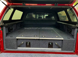 Système de tiroirs coulissants pour <span class=keywords><strong>plateau</strong></span> de camionnette Ford F150 4x4 personnalisé, boîte de rangement, tiroirs arrière, <span class=keywords><strong>porte</strong></span>-chargeurs, fabriqué en aluminium durable - Product Image 5