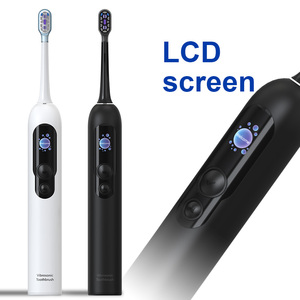 แปรงสีฟันไฟฟ้าโซนิคอัจฉริยะ หน้าจอ LCD แสดงผล แปรงสีฟันแบบสั่น Vibrosonic สำหรับการเดินทาง โหมด DIY ปรับแต่งได้ ระบบสั่นแบบคลื่น 60 องศา - Product Image 1