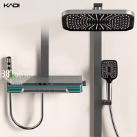 Produits de salle de bain douche ensembles de douche lumière d'ambiance piano clé mitigeur de salle de bain avec ensemble de douche thermostatique