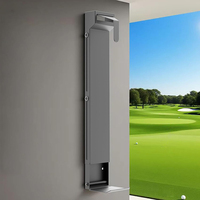 JH-Mech Golftaschen-Aufbewahrungsständer für Golfausrüstung Schwarz Anpassbar Faltbar Ausziehbar Einfache Montage Kohlenstoffstahl Golftaschen-Ständer